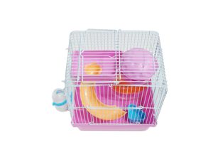 Pet Home Villa Grand s vybavením pro křečky 27 x 21 x 25 cm růžová klec 6101
