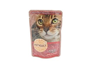 Petkult adult cat kapsička 100 g hovězí grain free
