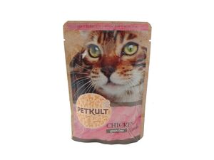 Petkult adult cat kapsička 100 g kuřecí grain free doprodej