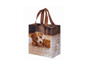 Nákupní taška na pamlsky Pejsek 10 l 27 x 25 x 15 cm hnědá