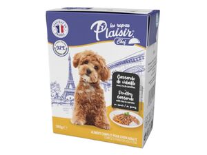 Plaisir Chef TETRAPACK pro dospělé psy drůbeží s rýží a mrkví v omáčce 380g