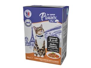 Plaisir Chef TETRAPACK pro dospělé kočky kuře s rajčaty a olivami v omáčce 190g