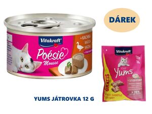 Vitakraft Poésie Mousse kachna 85 g konzerva+dárek Vitakraft cat Yums 12 g játrovka