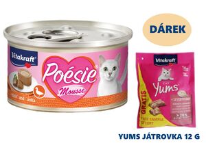 Vitakraft Poésie Mousse kachna 85 g konzerva+dárek Vitakraft cat Yums 12 g játrovka