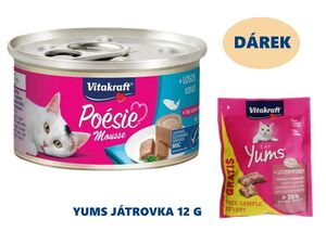 Vitakraft Poésie Mousse losos 85 g konzerva+dárek Vitakraft cat Yums 12 g játrovka