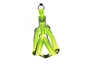 Flamingo postroj pro psa L 25 mm 40-70 cm nylon zářivě žlutá doprodej