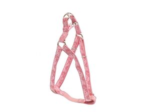 Nayeco postroj Envy flora koženkový růžový 20 mm x 46 - 75 cm
