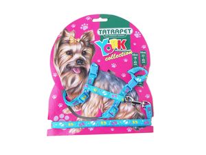Tatrapet york postroj pro psa clasic H a vodítko pro psa 10mm x 18-45 cm/ 120 cm modrý