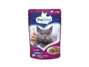 PreVital cat kapsička 100g telecí v omáčce doprodej