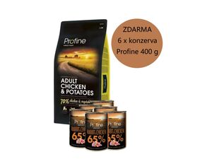 Profine Adult chicken & potatoes 15 kg + 6 x konzerva Profine zdarma 13.517