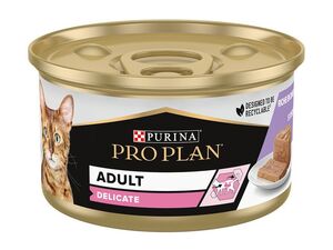PRO PLAN CAT DELICATE krůta kousky v paštice 85 g konzerva