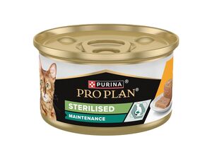 PRO PLAN CAT STERILISED paštika s kuřetem 85 g konzerva  
