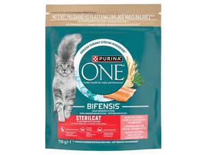 Purina ONE Sterilcat 750 g s losos a pšenice  
