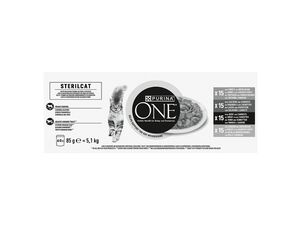 Purina ONE Multipack Steril 60 x 85 g kapsa hov..,kuře s fazol.,krůta, los s mrk. ve šťávě