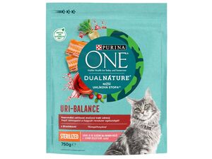 Purina ONE Dual Nature adult cat Sterilized 750 g brusinka s losos
