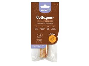 Record svačinka pro psy kolagen s kachní tyčinka M 50 g, 3 x 12 cm