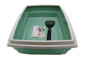 Record WC pro kočky Jumbo 54 x 40 x 14 cm zelené