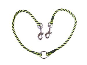 Rozdvojka šachovnice průměr 6 mm/ 2x30 cm černo-zářivě žlutá