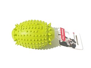 Flamingo hračka pro psa ragby míč 11 cm guma fosforová