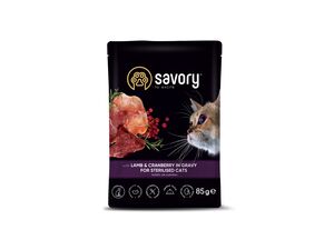 Savoury steril jehněčí s brusinkami 85 g kapsa