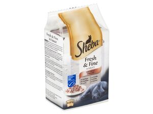 Sheba Fresh & Fine in sauce drůbež, krocan, losos 6 x 50 g kapsa
