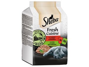 Sheba Fresh & Fine kapsa Taste Rome ve šťávě, 6 x 50 g krůta a kuře doprodej