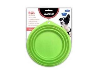 Nayeco cestovní silikonová miska pro psy 500ml, průměr 14,5cm zelená