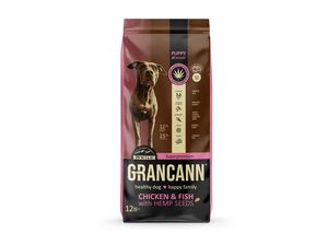 Grancann Chicken & Fisch with Hemp seeds-Puppy all breeds 12 kg s konopným olejem