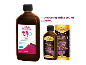 Balíček Artivit sirup 500 ml, dárek Vitar Veterinae ostropestřec olej 200 ml