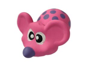 Tatrapet hračka pro psa myška 8 cm pískací latex růžová