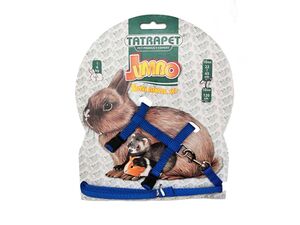 Tatrape MINI postroj a vodítko pro králíka 10 mm x 16 - 22/120 cm modrý