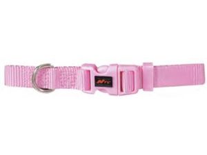 Nayeco obojek Basic Rosa nylon růžový 10 mm x 20 - 30 cm