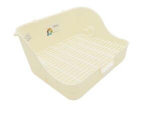 Toaleta pro králíky a fretky s roštem, 28 x 21 x 16cm bílá