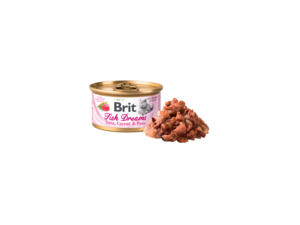 Brit Care cat konzerva tuňák,mrkev,hrášek 80 g ve šťávě 4.127