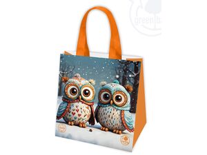 Nákupní taška na pamlsky vánoční sovy 21 l,  34 x 34 x 18 cm 