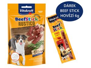 Vitakraft Beef Stick Rustico 55 g+dárek Vitakraft beef stick hovězí 6 g
