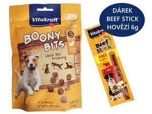 Vitakraft Dog Boony Bits S 55 g drůbeží+dárek Vitakraft beef stick hovězí 6 g