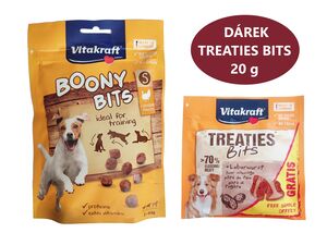 Vitakraft Dog Boony Bits S 55 g drůbeží + dárek Vitakraft dog Treaties Bits Liver sausage 