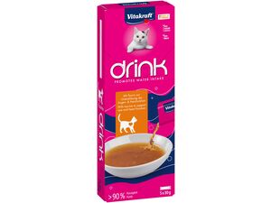 Vitakraft Drink polévka kuře s taurinem 5 x 30 g + dárek Vitakraft cat drink taurine+Flav