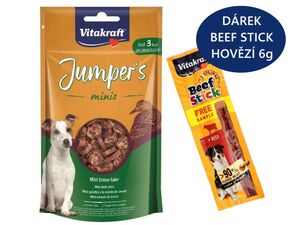 Vitakraft Jumpers Minis Coins kachní 80 g+dárek Vitakraft beef stick hovězí 6 g