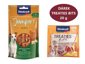 Vitakraft Jumpers Minis Coins kuře se sýrem 80 g+dárek Vitakraft dog Treaties Bits Liver s