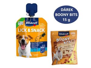Vitakraft Licks & Snack (60 g) s lososem svačinka+ dárek Vitakraft dog Boony Bits small 15