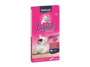 Vitakraft Liquid Snack játra + biotin 6 x 15 g + dárek Vitakraft cat drink taurine+Flavour