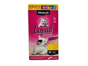Vitakraft Liquid Snack kuře - taurin 6 x 15 g + gratis tyčinka cat