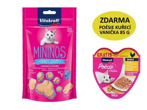 Vitakraft Cat Mininos Fancy jerky 40 g rybí plátky+dárek Vitakraft cat Poésie Creation kuř