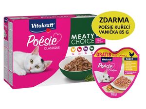 Poésie Classique Multipack 12 x 85 g kuře, kachna, ,ovce, zvěři v omáčce kapsa+dárek Vitak