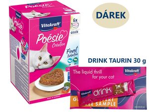 Vitakraft Poésie Création Multipack v želé 6 x 85 g ryba, zvěřina vanička + dárek Vitakraf