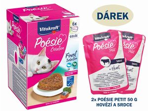 Vitakraft Poésie Création Multipack v želé 6 x 85 g ryba, zvěřina vanička+dárek Vitakraft