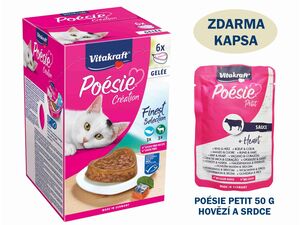 Vitakraft Poésie Création Multipack v želé 6 x 85 g ryba, zvěřina vanička+dárek Vitakraft