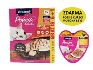 Poésie Multipack v omáčce 6 x 85 g +1 gratis, 2x kuře,3x krocan, 2x hov.kapsa+dárek Vitak